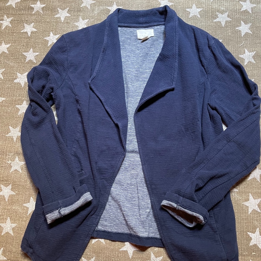 Caslon sweater jacket blue size S